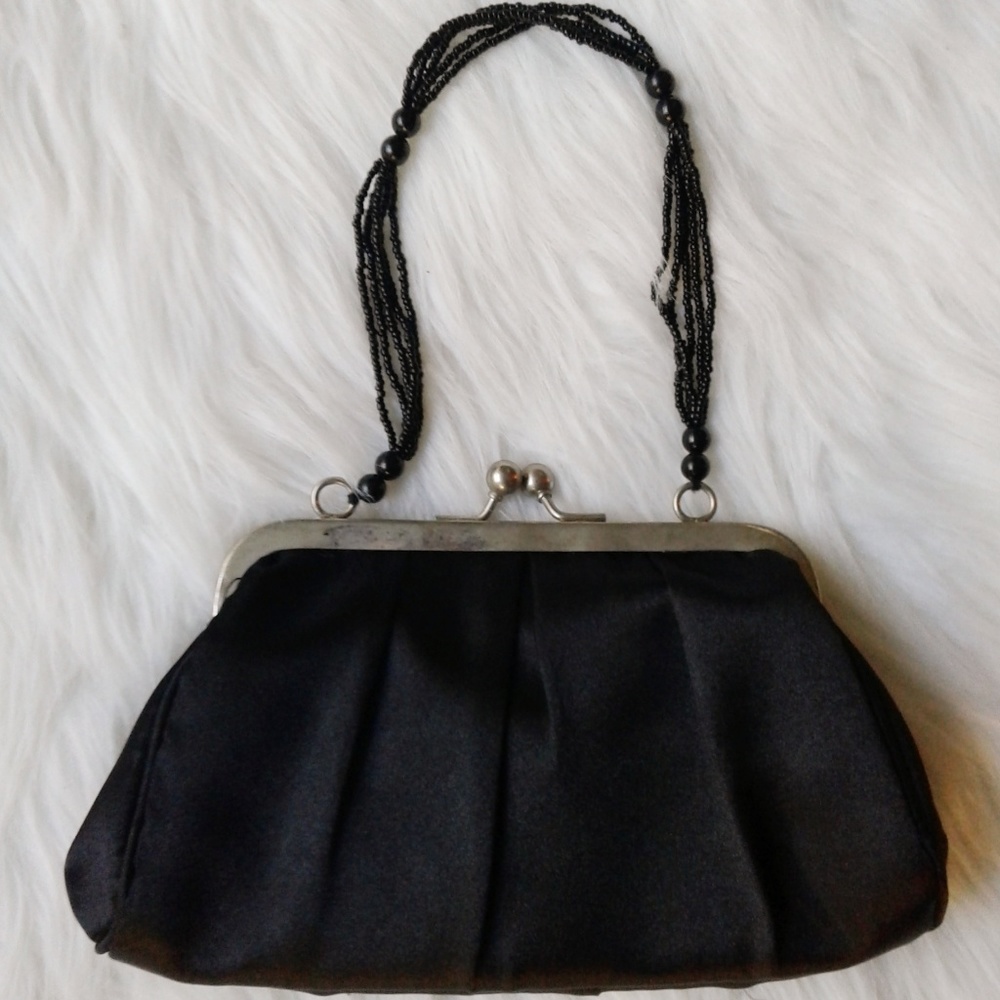 Beaded Satin Evening Clutch
